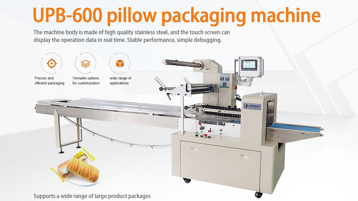 Pillow bag automatic flow packing machine for Bake Biscuit chocolate cake wrapping supplier