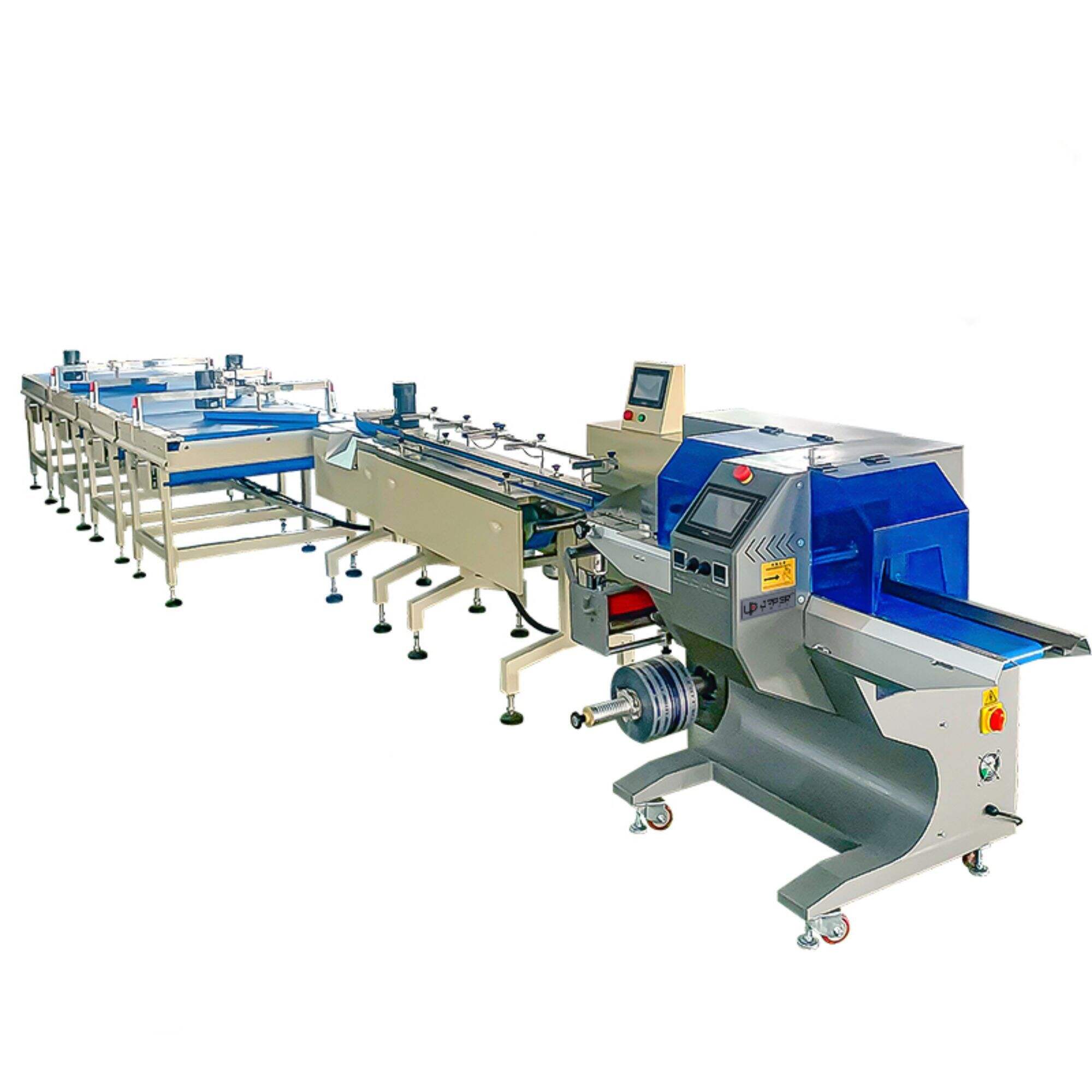 Mochi automatic Packaging line Down side film Peanuts sesame matcha rice cake packing machine | Upper