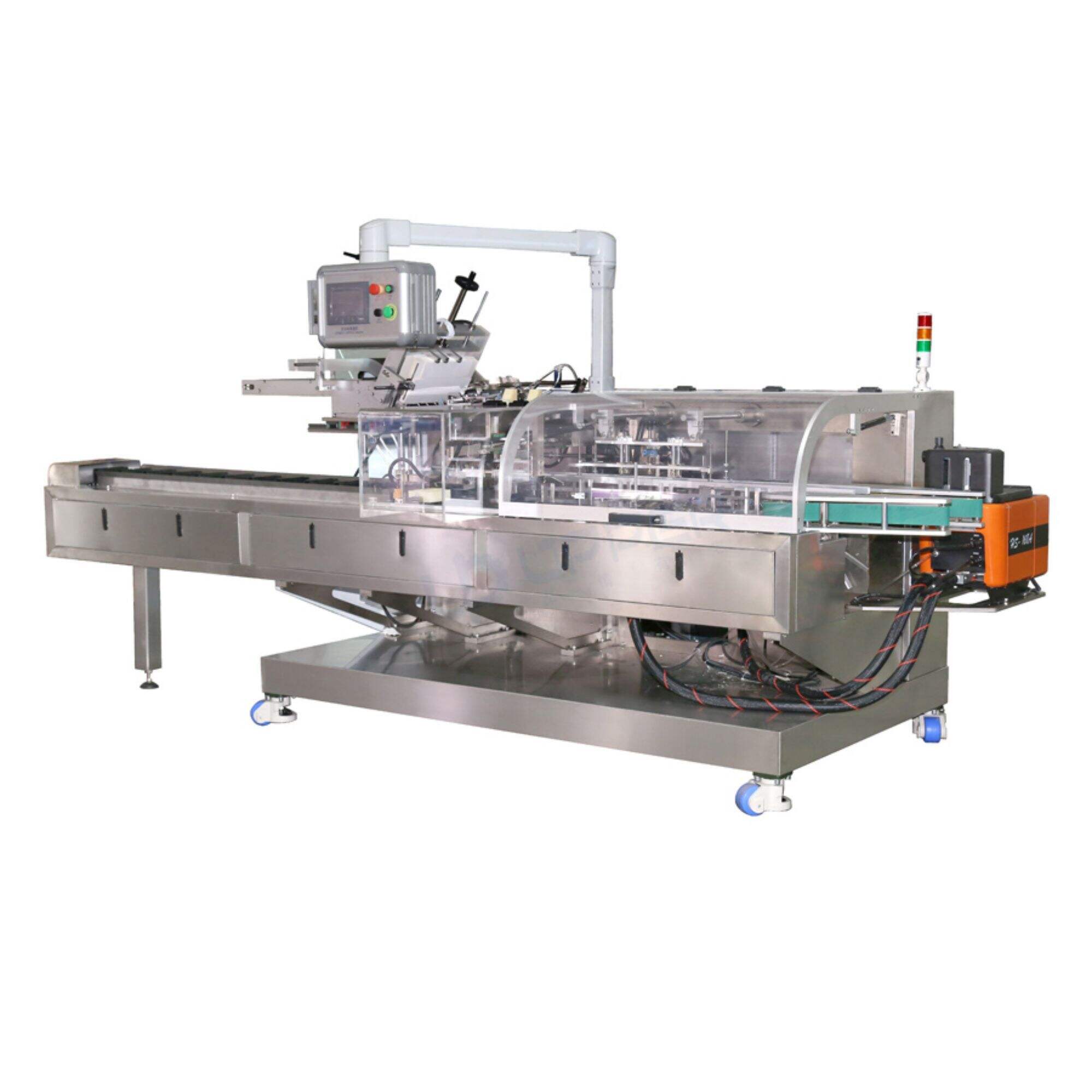 Automatic Glue Spray Carton box Packaging Machine horizontal cartoning machine for jujube paste cake Maamoul pie