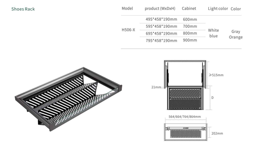 Nisko Glass Series Fitting Pull Out Shoes Rack factory