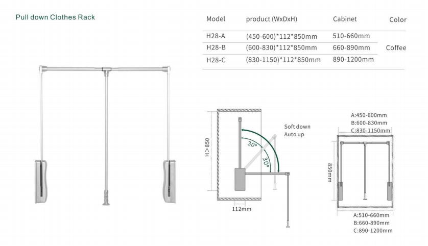 Pull Down Clothes Rack Metal Clothes Hanger  supplier