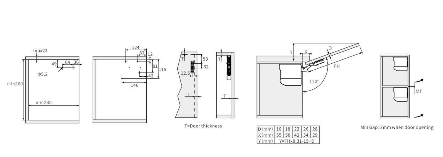 Folding Cabinet Soft Close Free Stop Metal Flap Stay manufacture