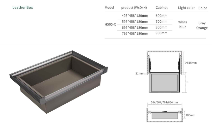 Nisko Glass Series with Soft Close Slide Leather Box manufacture