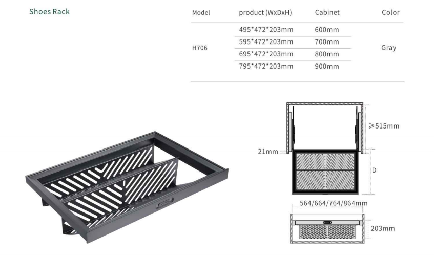 NISKO Luxury Royal Series Aluminum Basket Shoes Rack manufacture