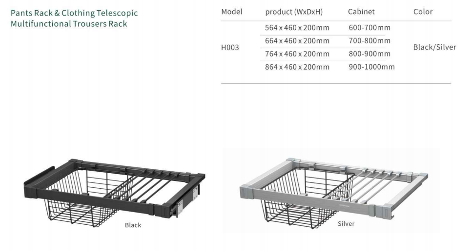 Yako Series Multifunctional Hanging Pants Rack  details