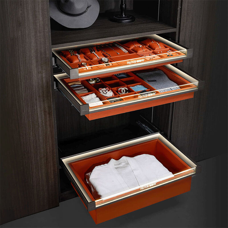 Cloth Box Drawer Organizer Tray Wardrobe Closet Hidden Sliding Storage Basket Rack Accessories