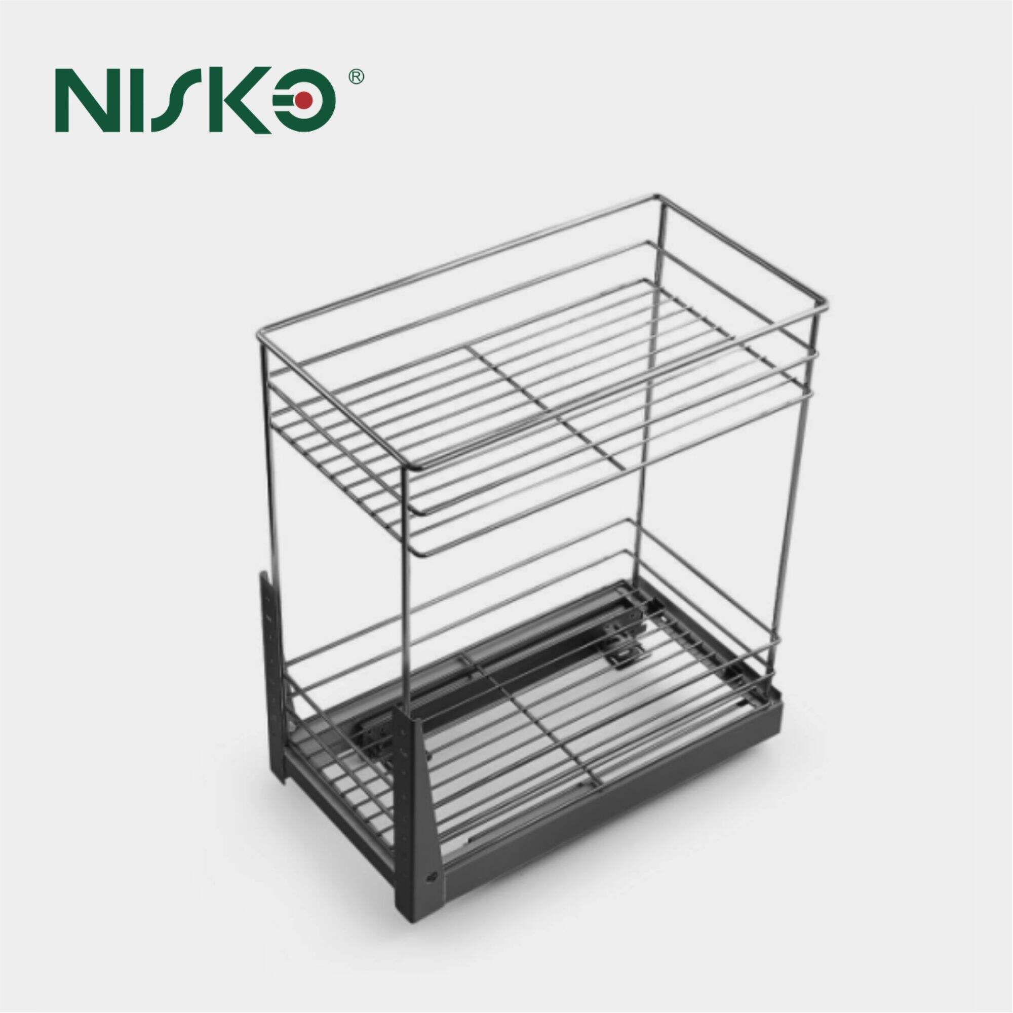 NISKO Kitchen Storage 2 Layers Pull out Bottle Basket