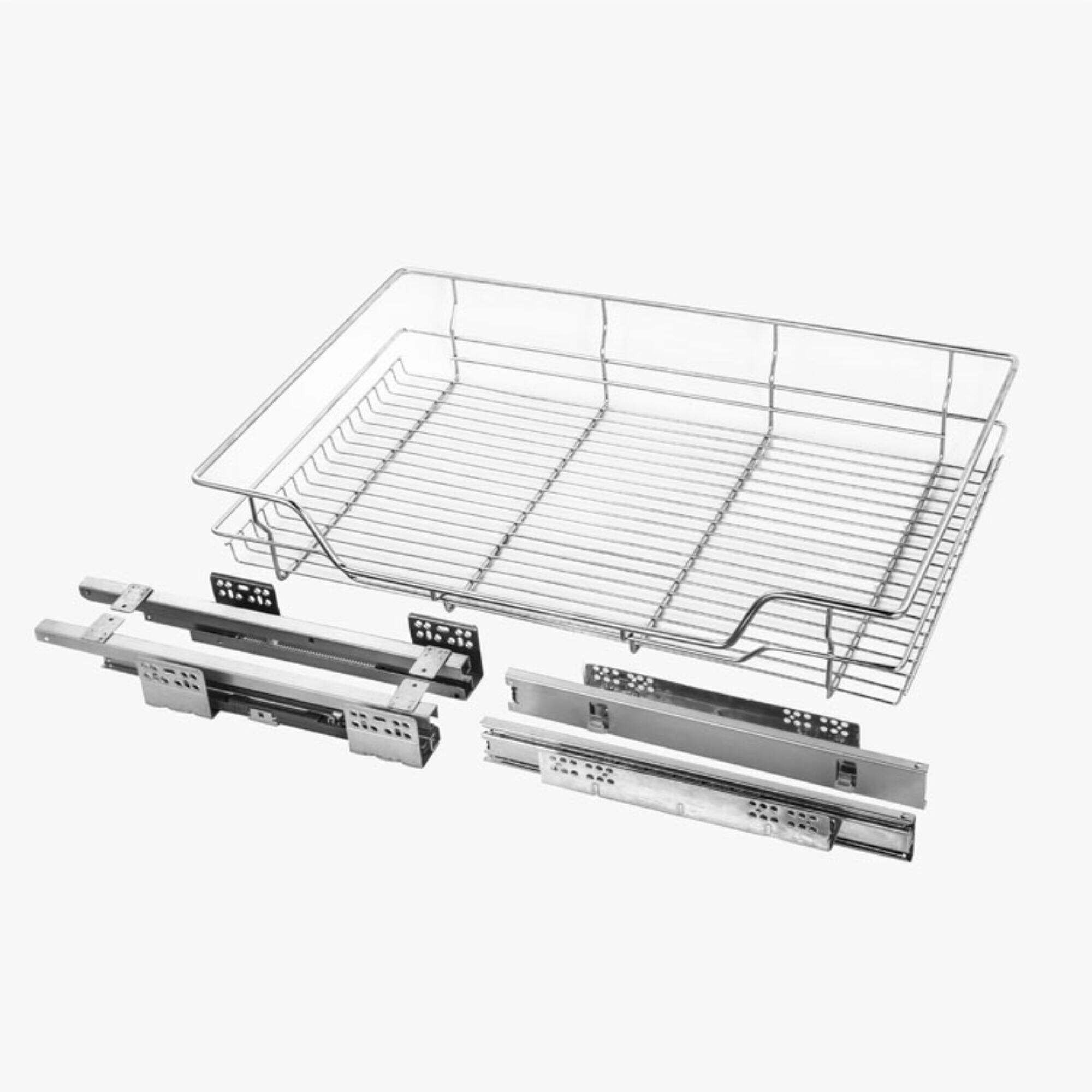 Kitchen Organiser Pull Out Flat Basket With Drawer Slide 