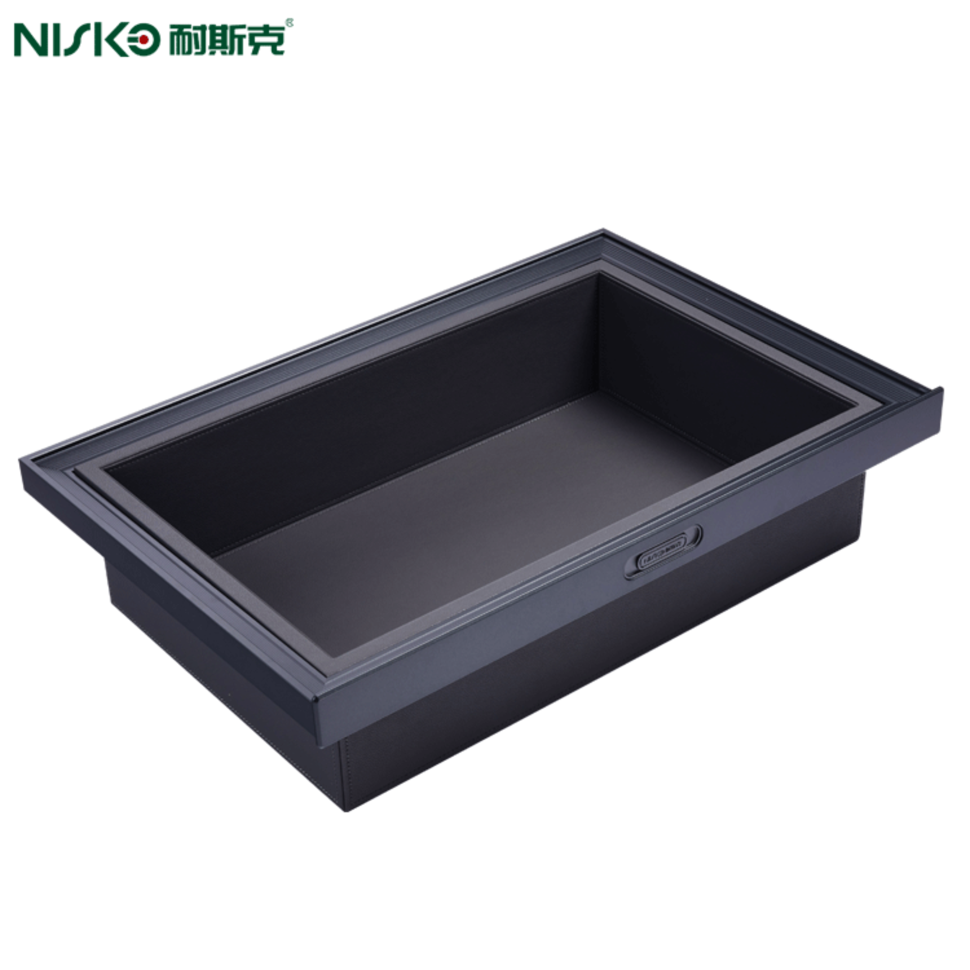 NISKO Luxury Royal Series Pull out Leather Aluminum Basket Leather Box