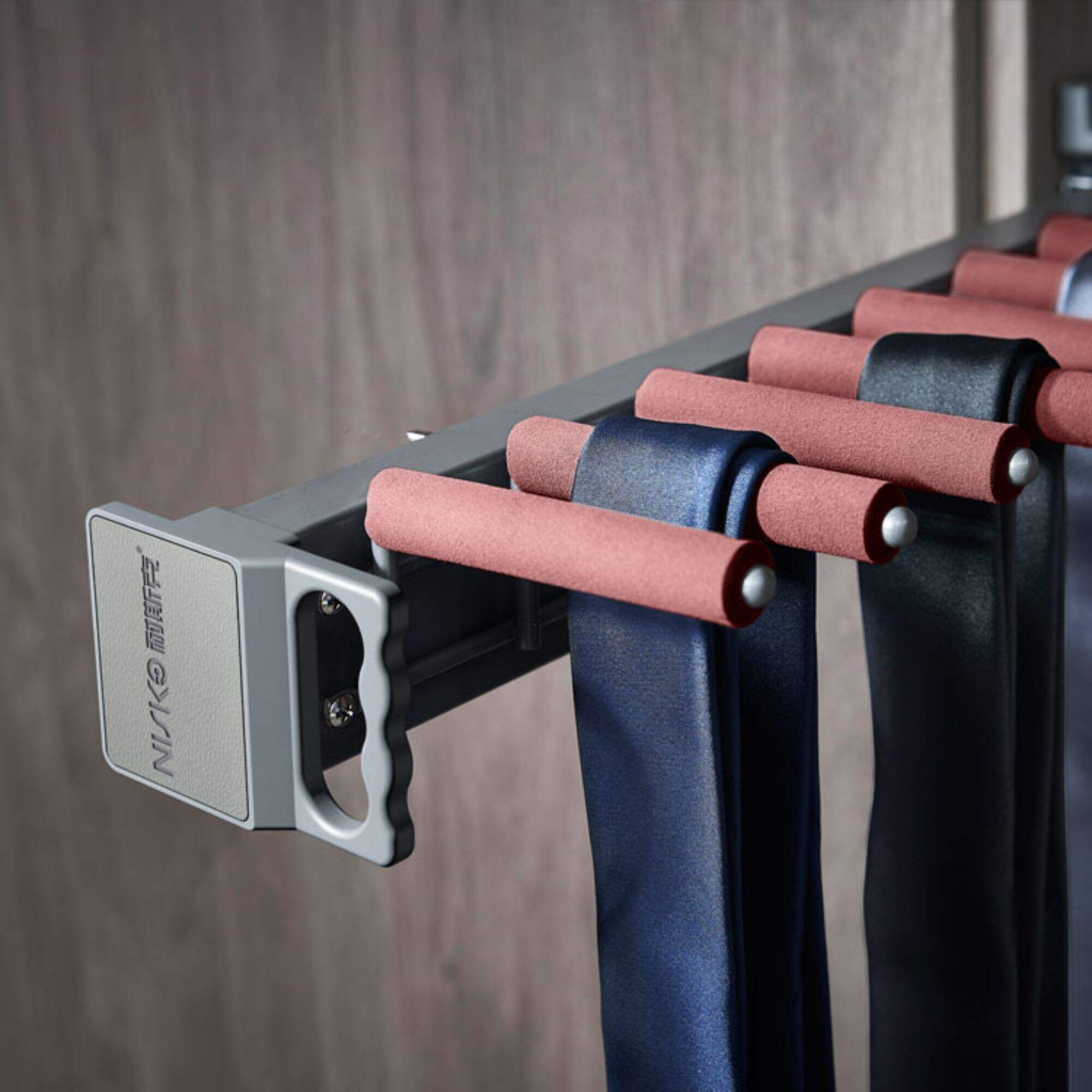 Modern Collapsible Tie Rack Pull Out Necktie Rack