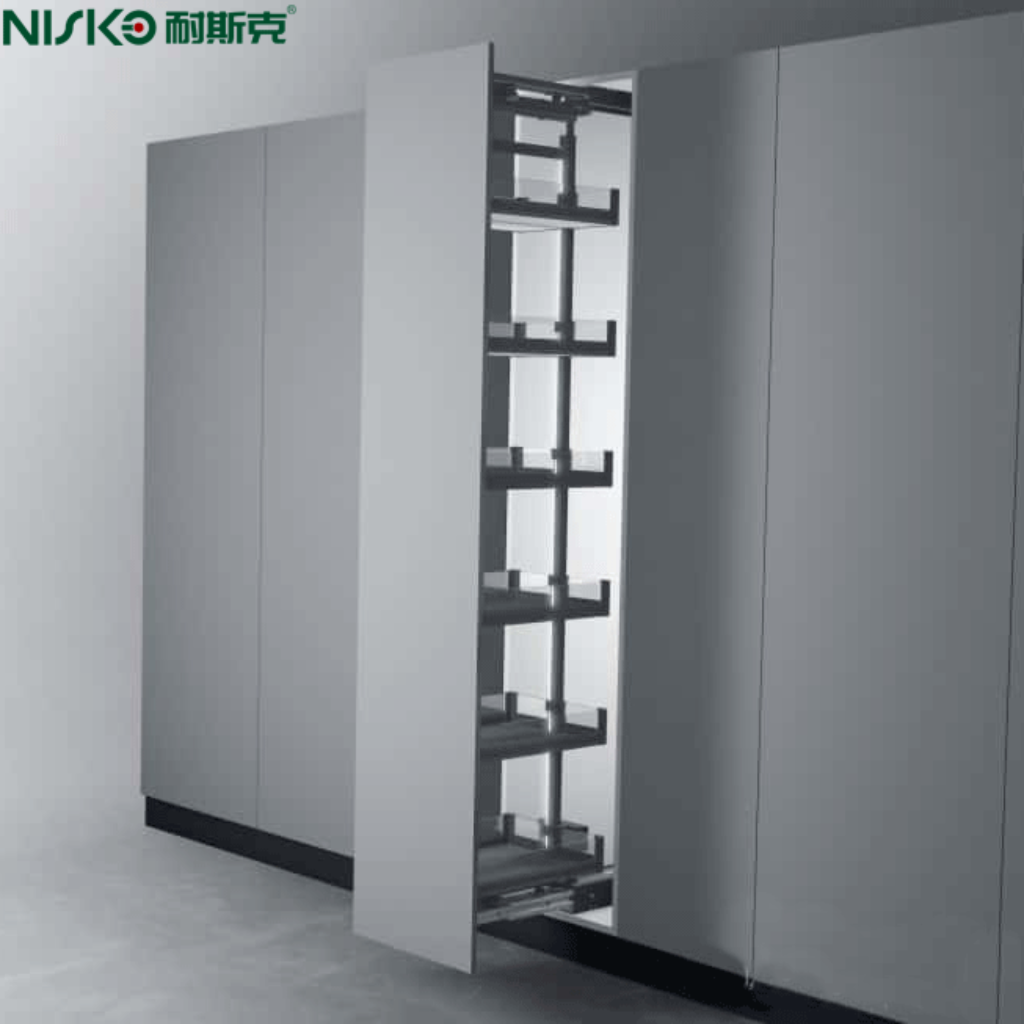 Luxury Kitchen Cabinet Tall Unit Pull out Pantry Organiser