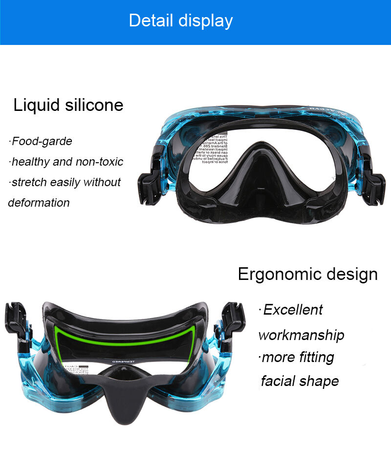 ALOMA Hot selling kids snorkel goggles low volume silicone free diving mask swimming gear manufacture