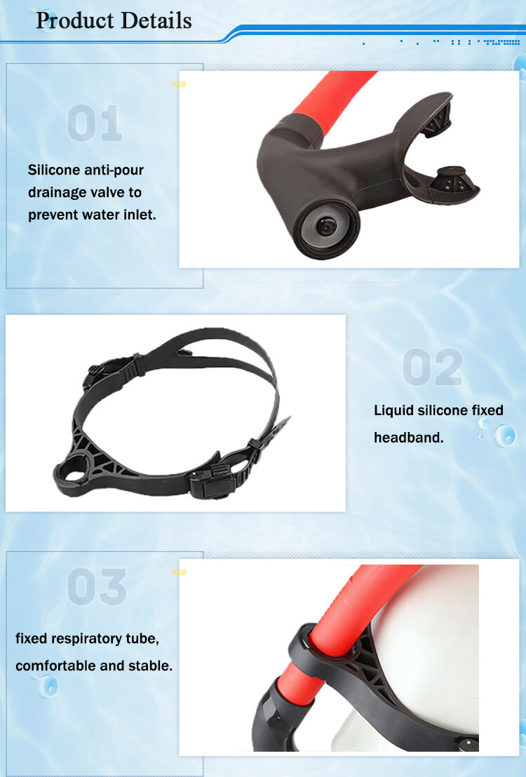 Aloma ODM OEM Freediving Buckle Color Swimming snorkeling Diving Certificate Tube Silicone wet Snorkels manufacture