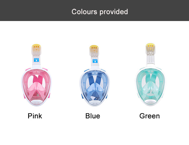 Aloma Custom pattern logo kids & adults OEM underwater breath Dry top full face diving mask swim snorkeling equipment manufacture