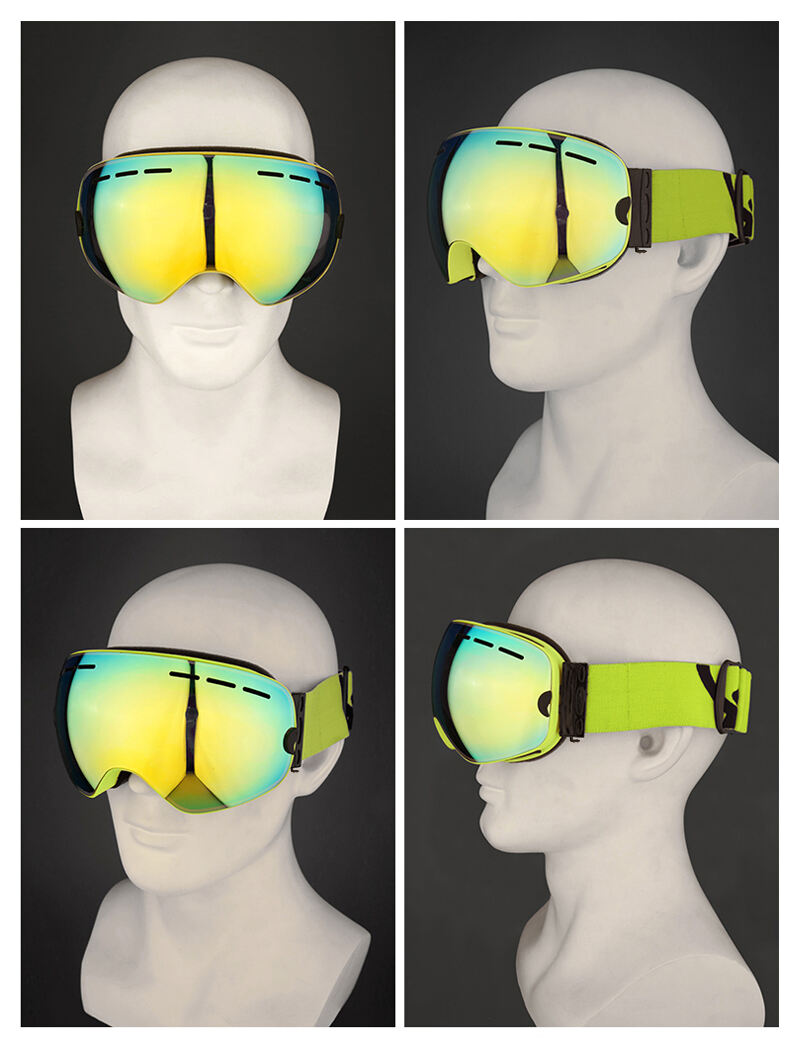 anti fog UV stop mirror coating 2 layers Lens elastic band strap winter sports ski racing snow goggles for kids manufacture