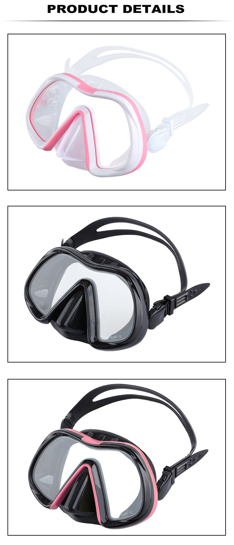 Aloma Thickened silicone diving gear large frame professional scuba diving mask for adult details