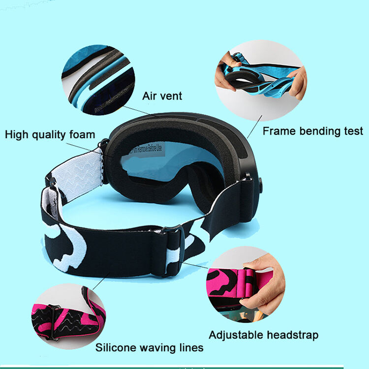 ALOMA Custom Logo adult &kids Fashion Snow ski goggles Cylindrical UV Lens Protection Snowboard Anti-Fog snow goggles manufacture