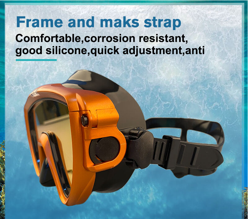 Aloma New coated Tempered Glass single lens scuba diving gear masks Dry Top snorkeling set and Snorkel for adults factory