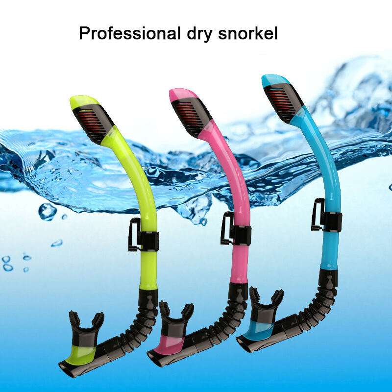 ALOMA Produs de vânzare fierbinte Tub profesional de respirație snorkel uscat Detalii tub snorkel din silicon din PVC