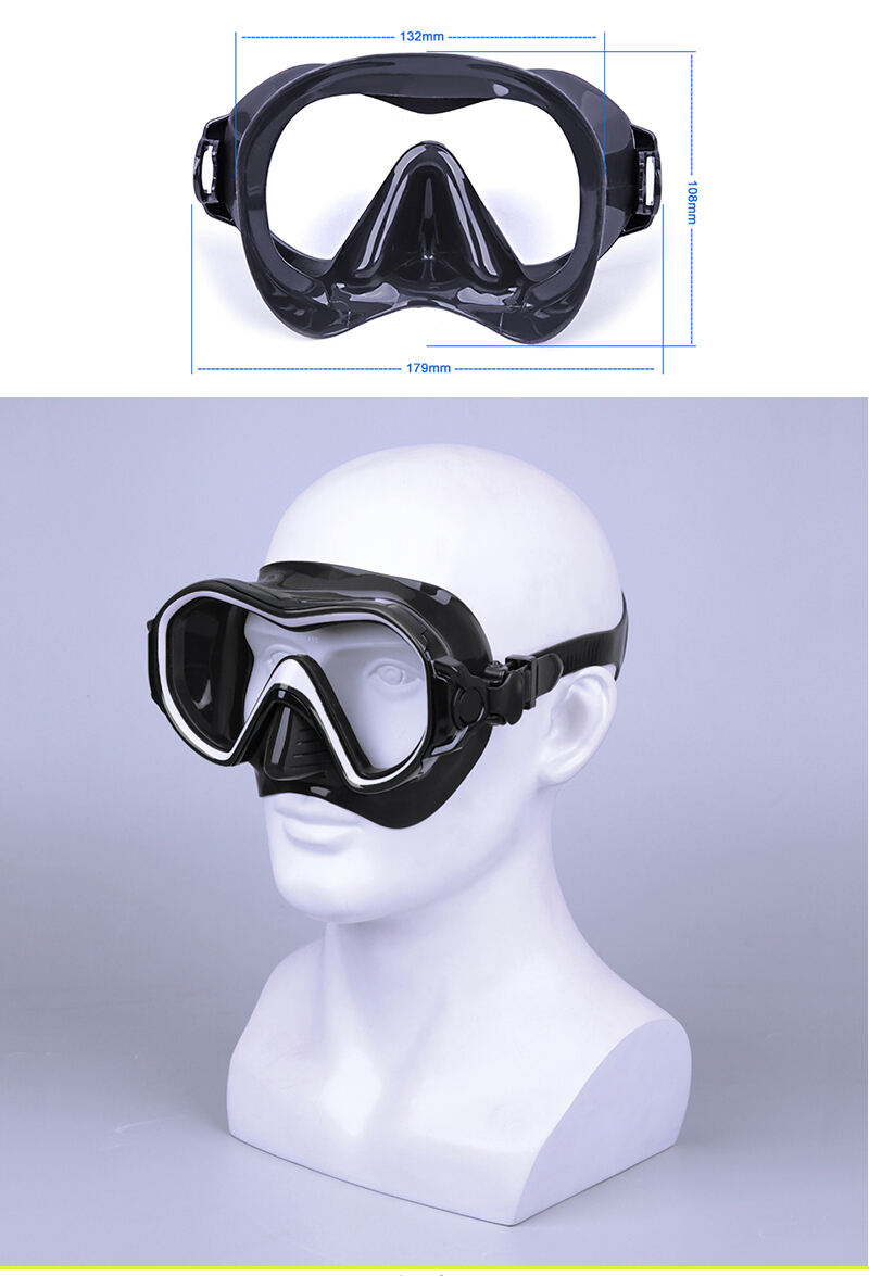 ALOMA dive gear set silicone scuba diving mask 3 piece snorkel fins set wth camera mount factory