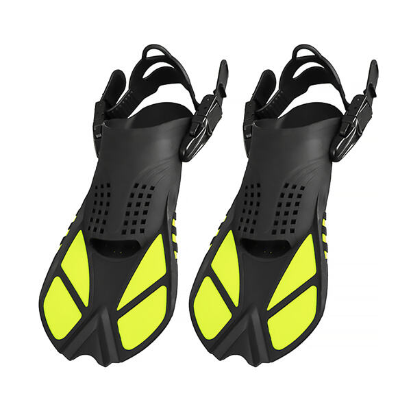 Compact design for easy packing and travel with short snorkeling flippers