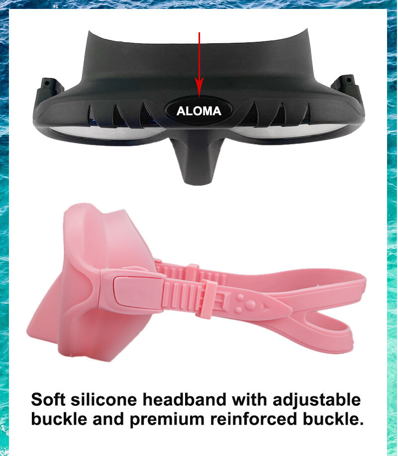 Aloma 2024 Custom Hot Selling silicone frameless Snorkeling Mask freediving gear diving mask factory