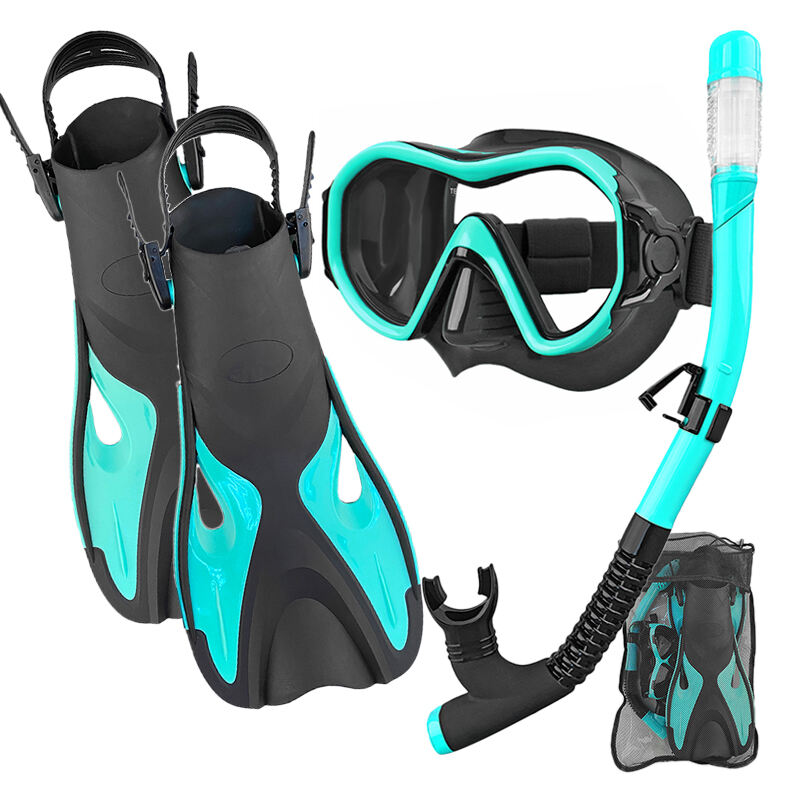 Aloma 2024 Snorkel Set Snorkeling Gear Adults Diving Goggles Mask with Snorkel with fins With Gear Bag details