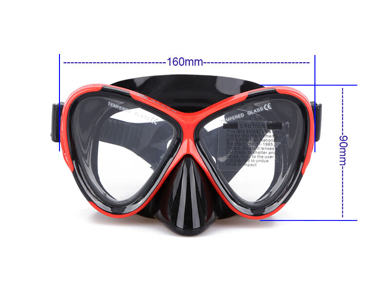 Aloma Popular Big frame dive optical lens mask scuba diving mask underwater anti fog and tube diving gear equipment manufacture