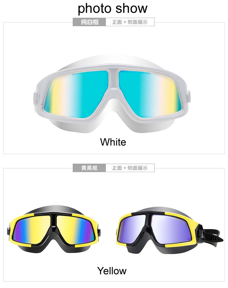 Tinted lens fashion Frameless optical low volume large glasses swimming mask other swimming factory