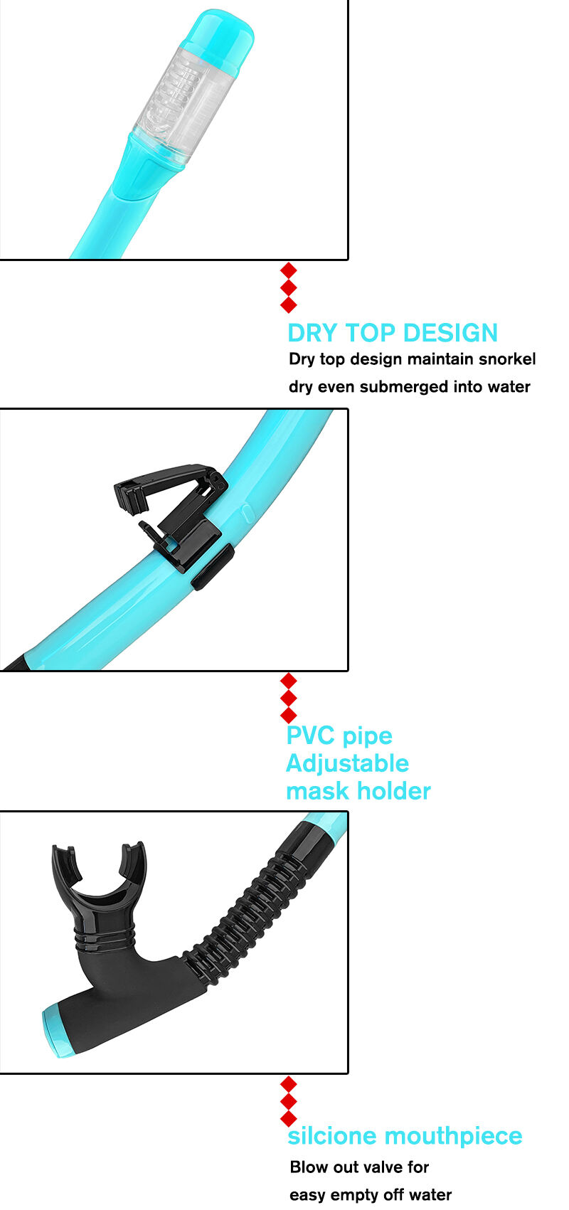 ALOMA Professionella fridykningsglasögon snorkelutrustning 4mm lins silikon lågvolym dykmask och snorkelset fabrik