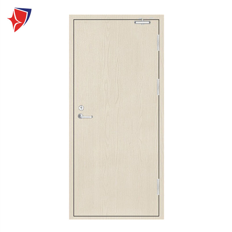 Single White Oak Wooden Fire Door