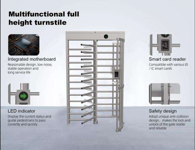 Fingerprint Scanner Full Height Turnstile Gate G538 OEM Service Turnstile Motor 1