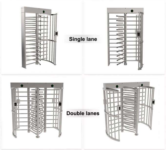 Card Reader 304 Stainless Steel Turnstiles , Electronic Turnstile Gates 2