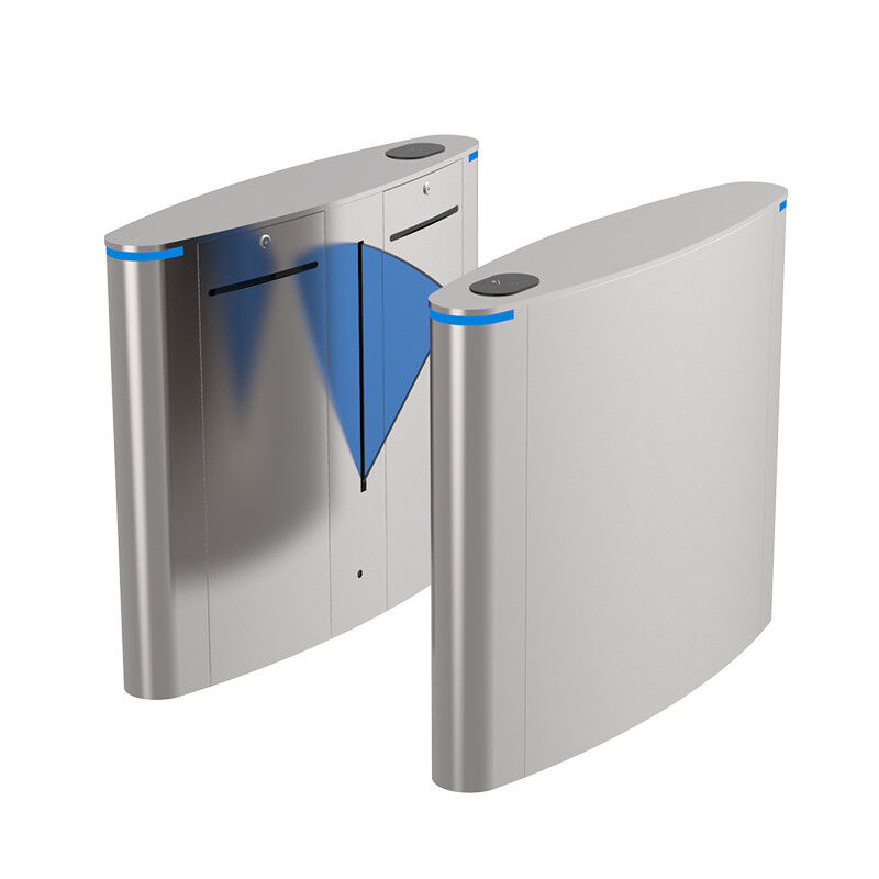 SUS304 Retractable Flap Barrie RFID Waist Height Turnstile Gate System