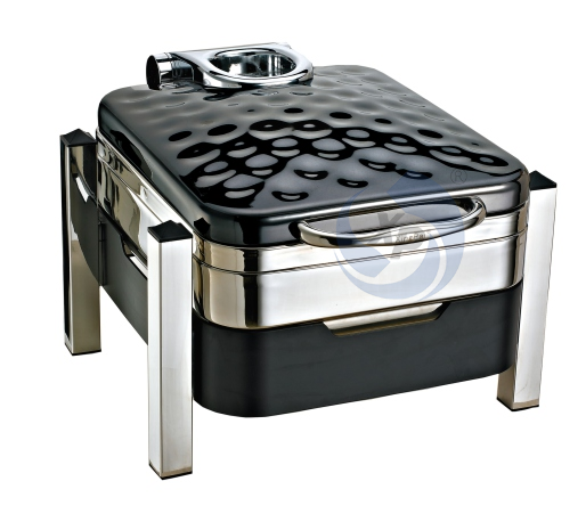 XINGPAI Catering Equipment Stackable 4L Chaffing Dish Hotel Luxury Black Chafing Dish For Restaurant Banquet