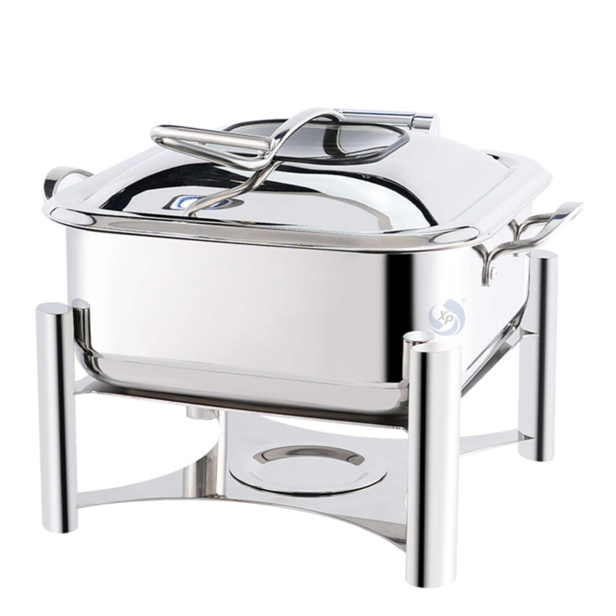 XINGPAI Five Star Hotel 5L Chefing Dish Elegant Silver Stainless Steel Chafing Dishes For Wedding