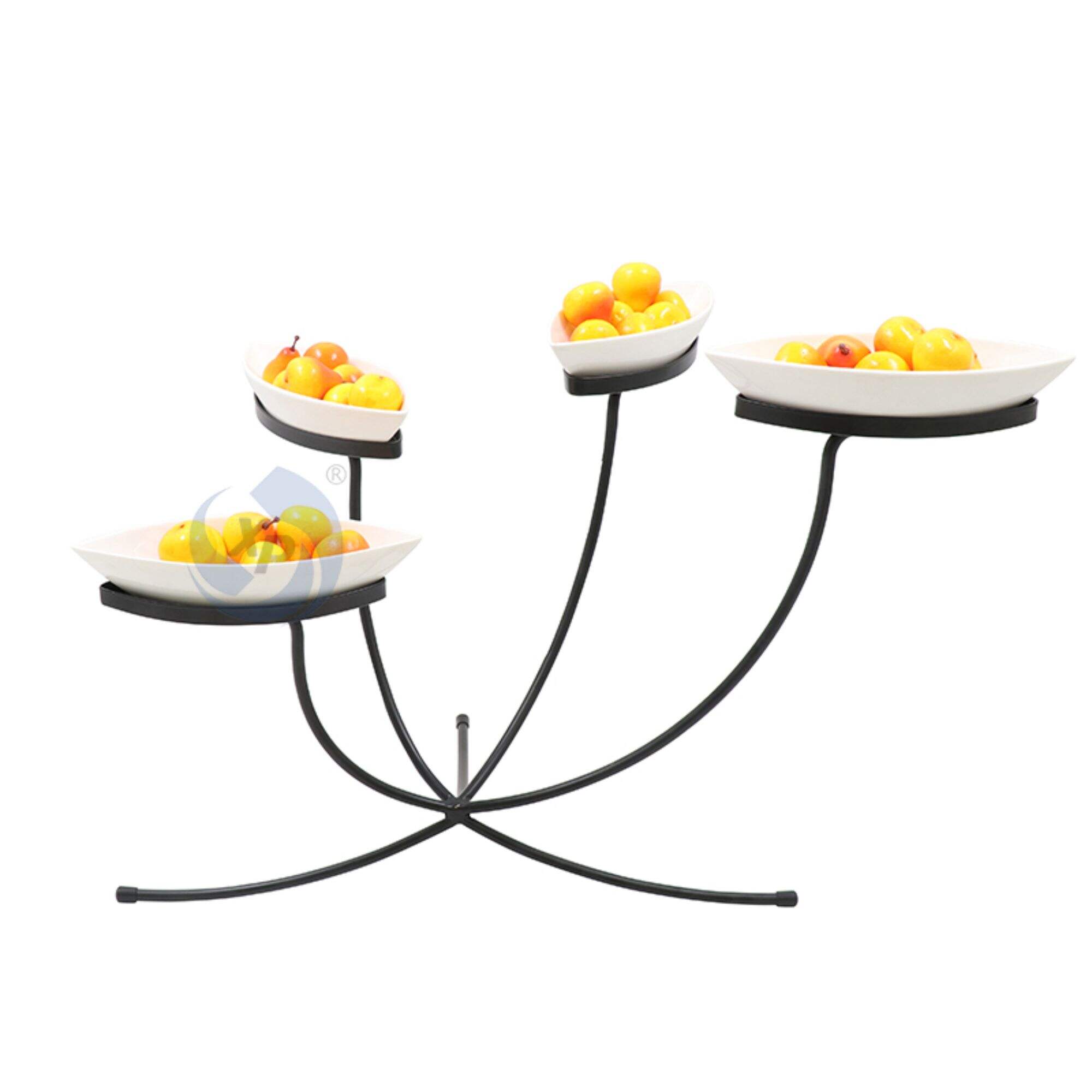 XINGPAI Factory Direct Custom Ceramic Wedding Dessert Fruit Snack Stand Food Display Platters