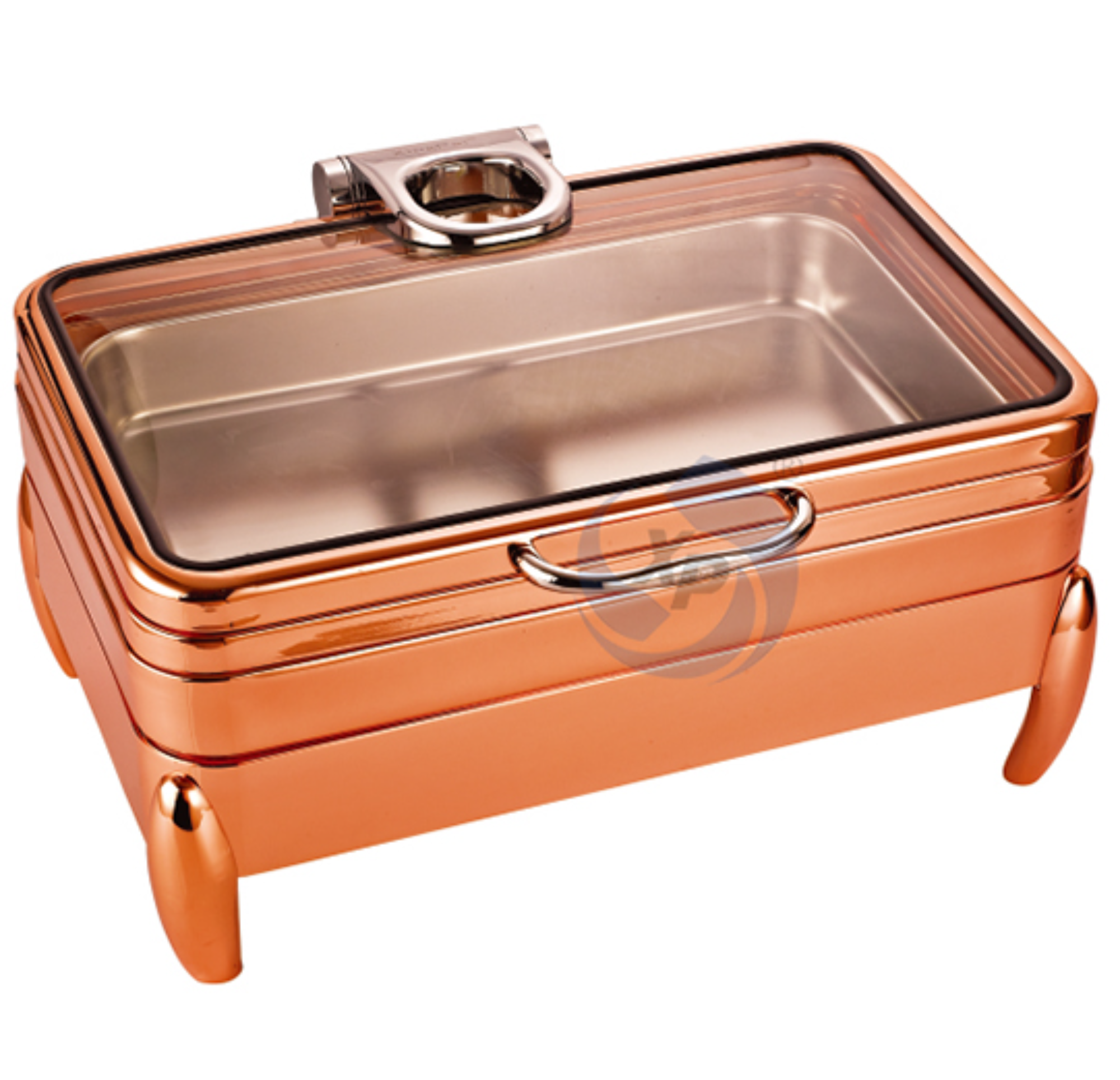 XINGPAI Restaurant Equipment Rose Gold Chaffing Dishes Buffet Catering Stainless Steel Hydraulic Chafing Dish Buffet Set