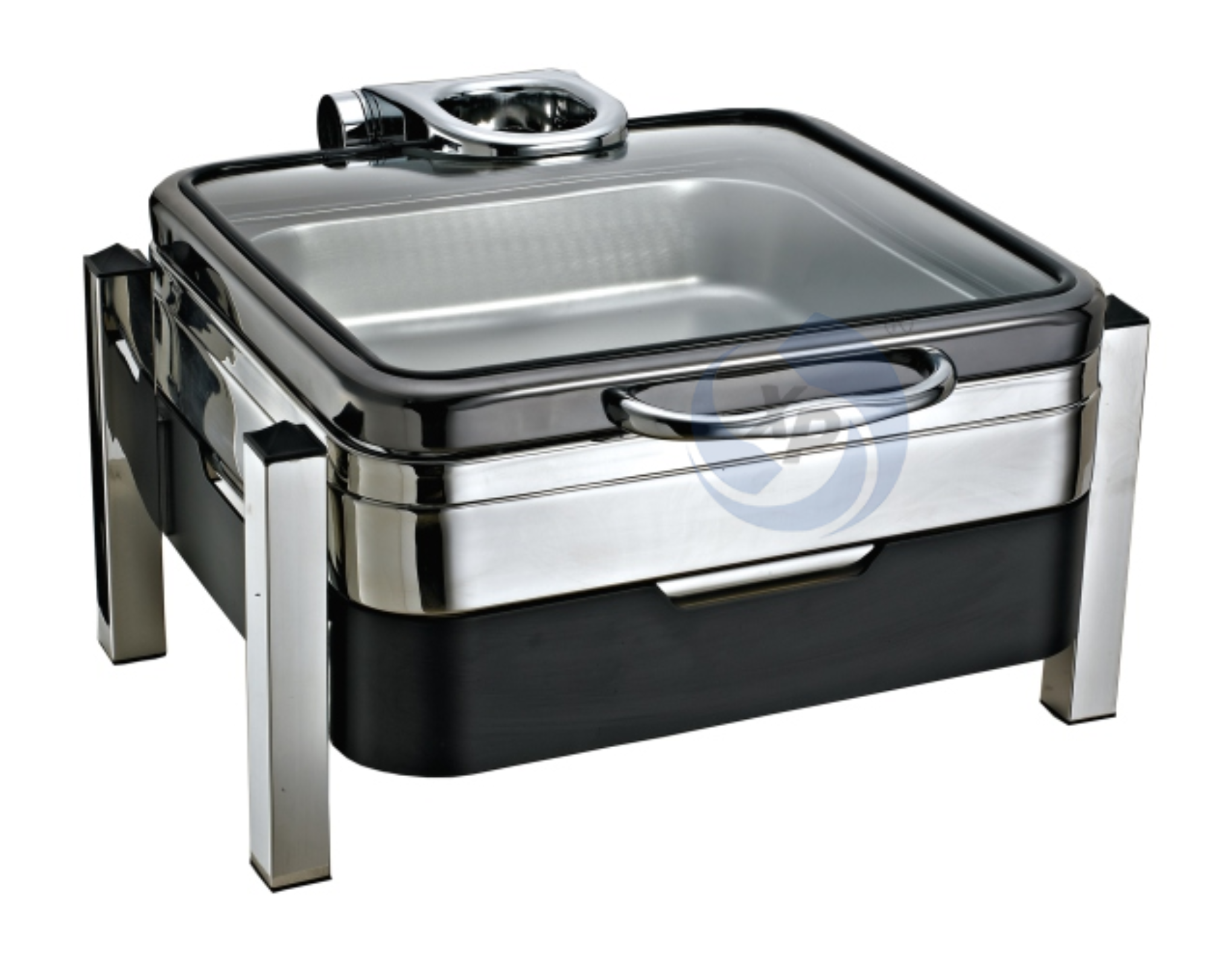 XINGPAI Other Hotel Delux Buffet Serving Dish 304 Stainless Steel Chafing Dish Electric Heater Chafing Dish With Glass Lid