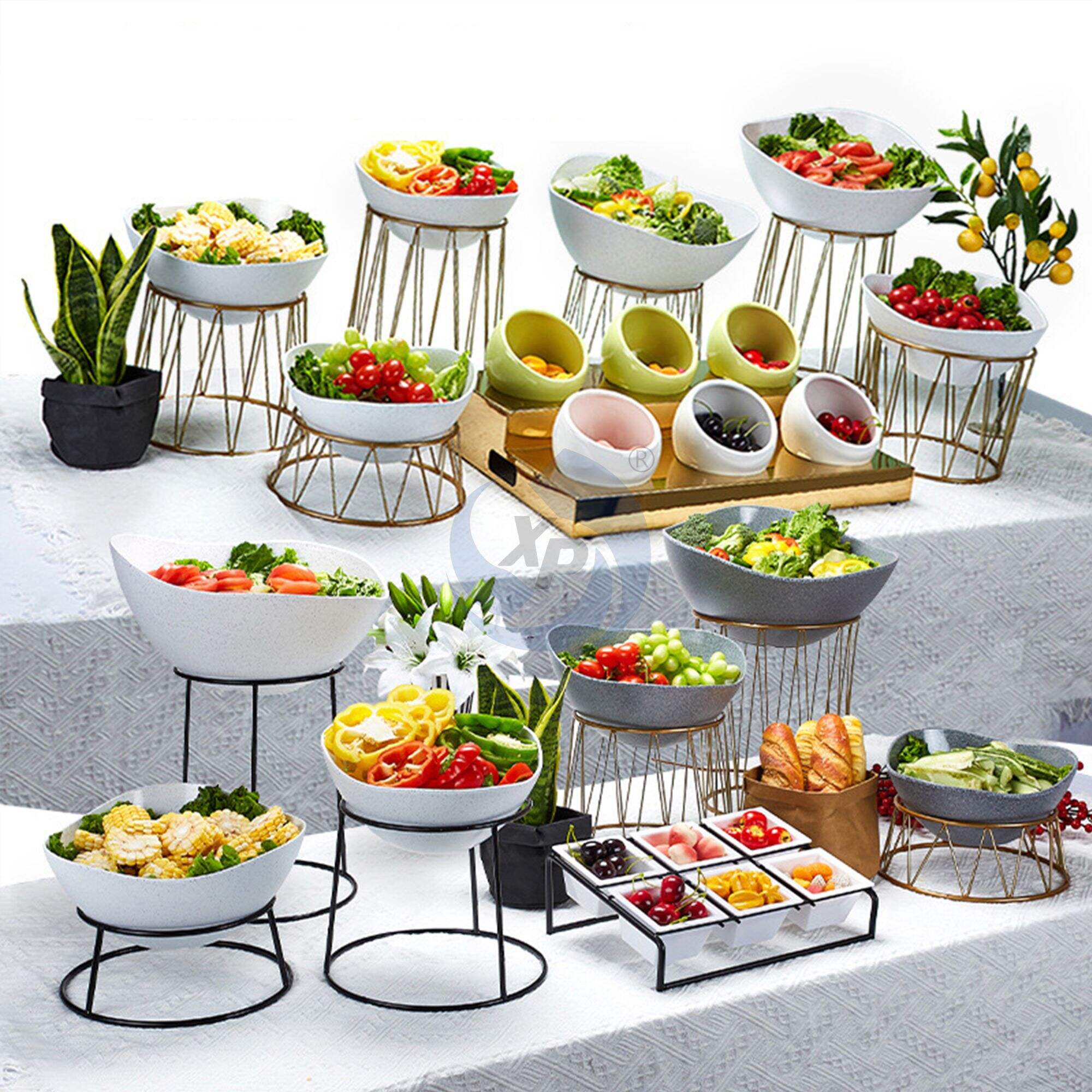 XINGPAI Catering Buffet Dessert Cake Combination Stand Risers Restaurant Wedding Banquet Food Display Rack Set