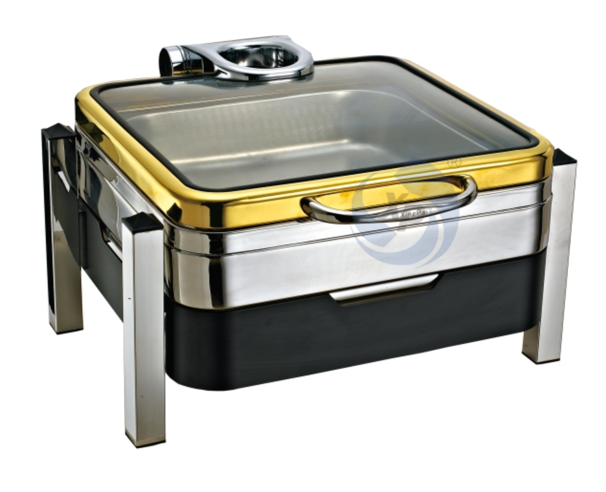 XINGPAI Catering Equipment Stackable Food Warmer Set Chafing Dishes Silver And Gold Color Chefing Dish