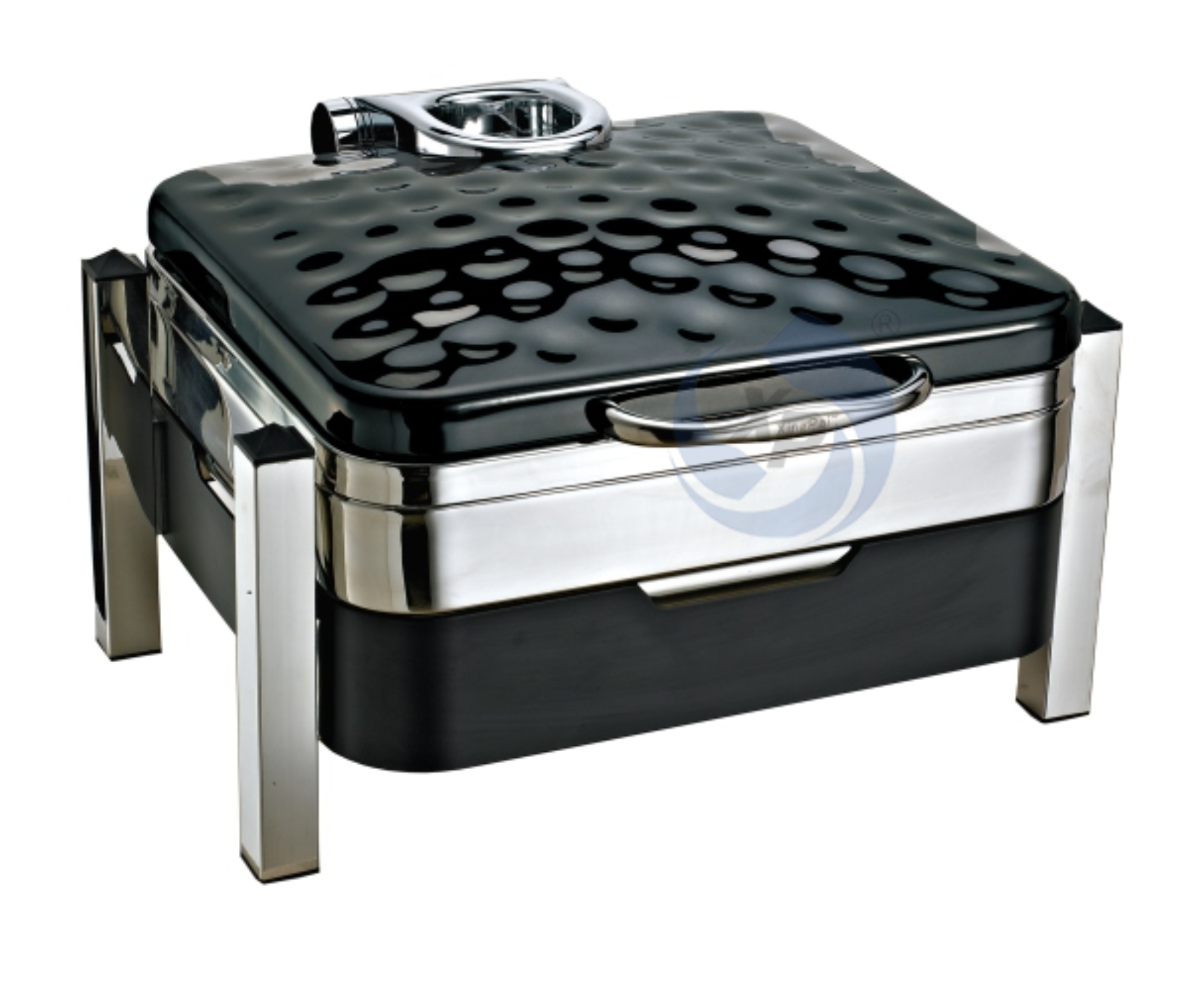 XINGPAI Buffet Equipment Chaffing Dishes Buffet Catering Stainless Steel Hammered Black Electric Chaffing Dish