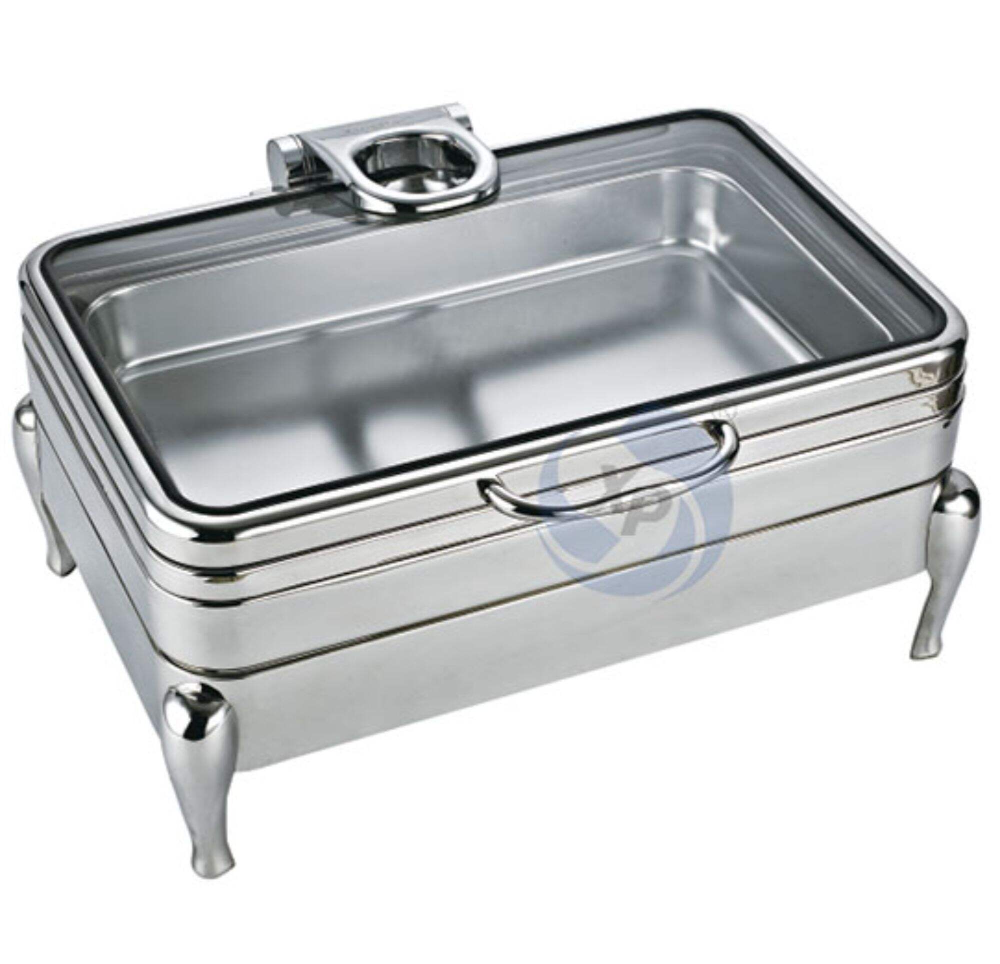 XINGPAI Hotel & Restaurant Supplies Chafing Dish Buffet Server Dishes Silver Food Warmer Glass Top Chaffing Dish