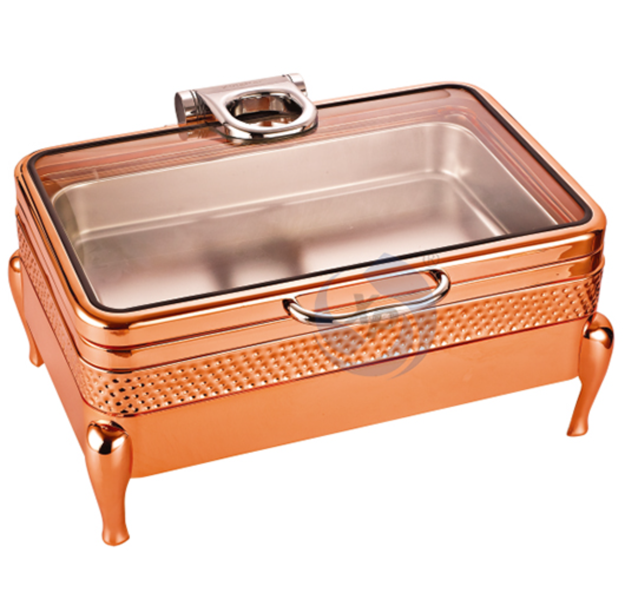 XINGPAI Commercial Catering Equipment 9L Stainless Steel Chaffing Dish Rose Gold Hydraulic Chafing Dish Buffet Set