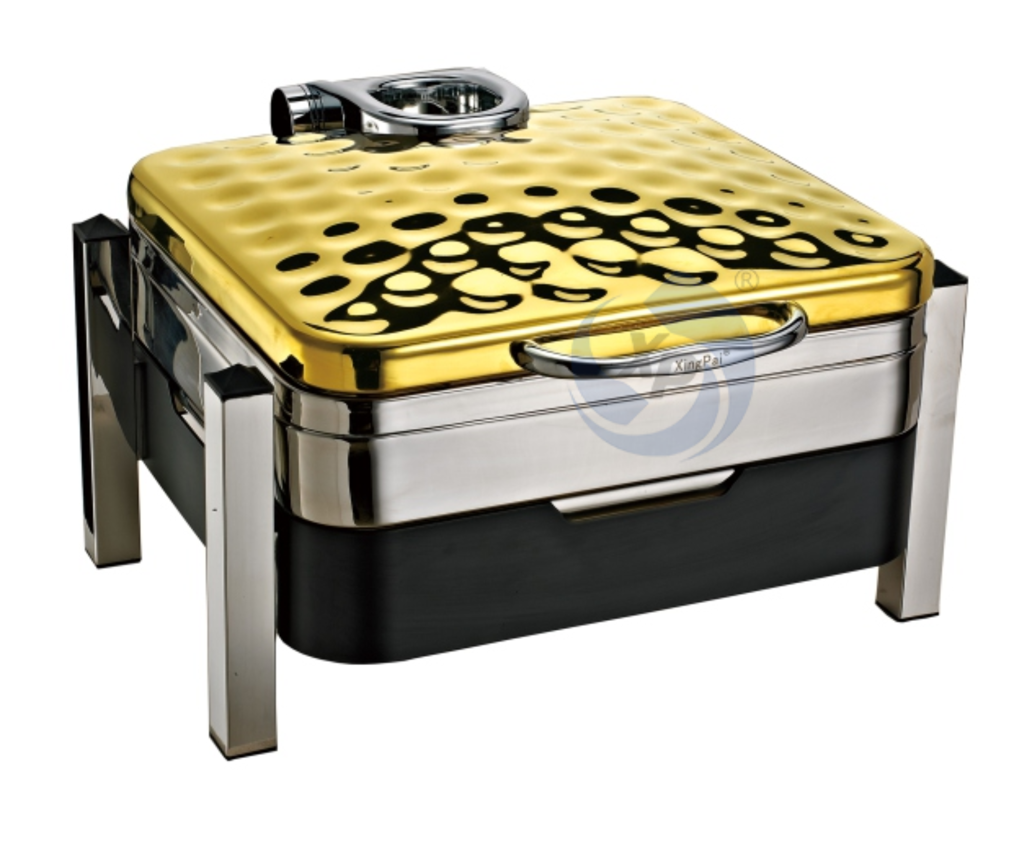 XINGPAI Other Hotel & Restaurant Supplies ​Fuel 6L Square Hammered Chafing Dish Electric Heater