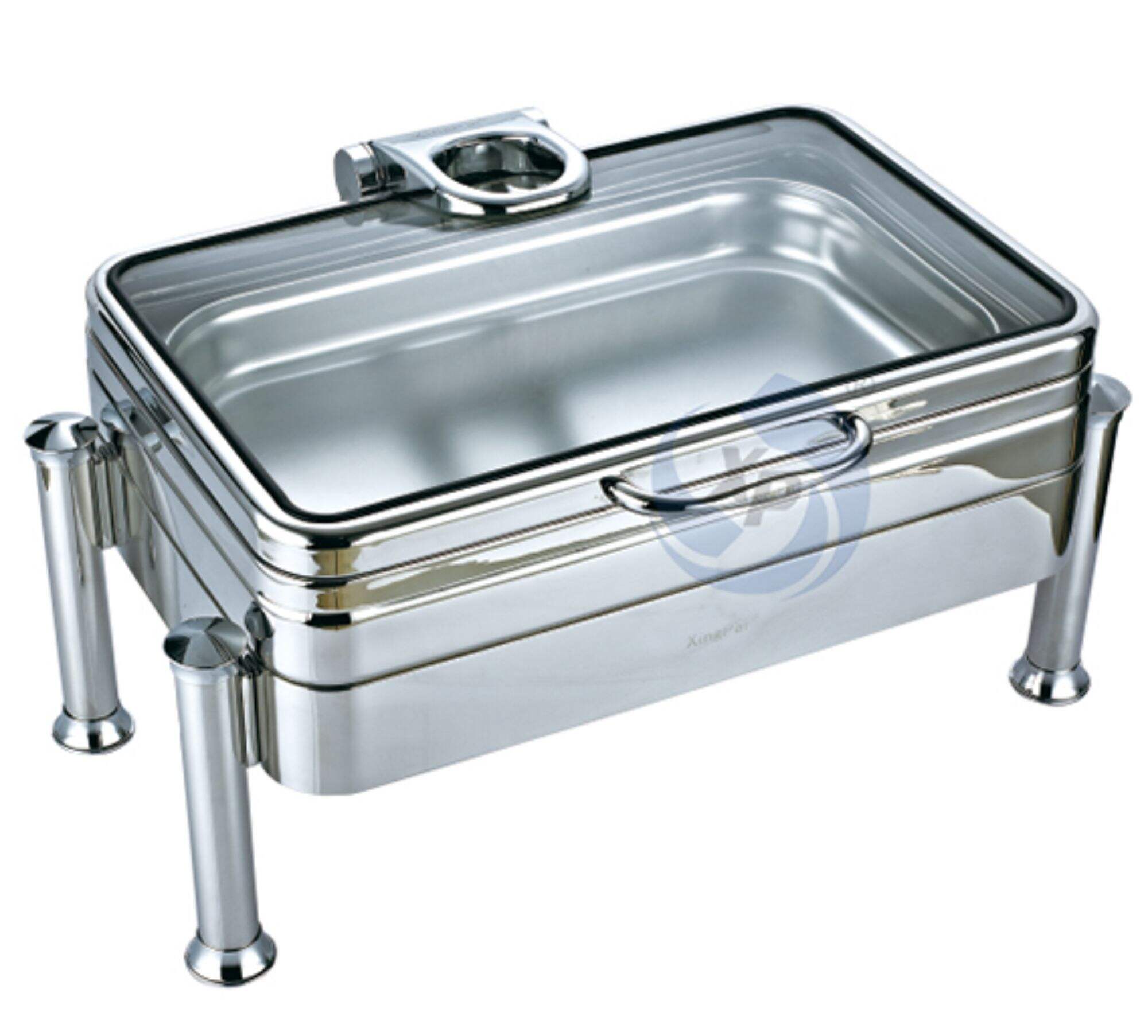 XINGPAI Restaurant Hotel Supplies Buffet Stove Food Warmers Silver Rectangle Electric Chafing Dish