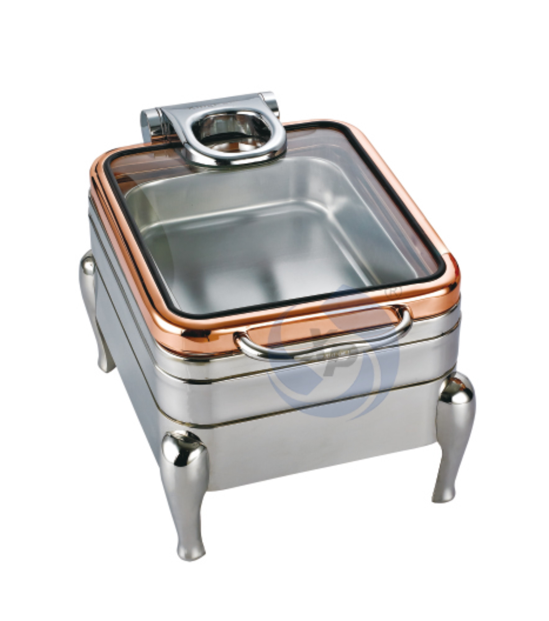 XINGPAI Factory Wholesales Buffet Server Glass Food Warmer 304 Stainless Steel Chafing Dish