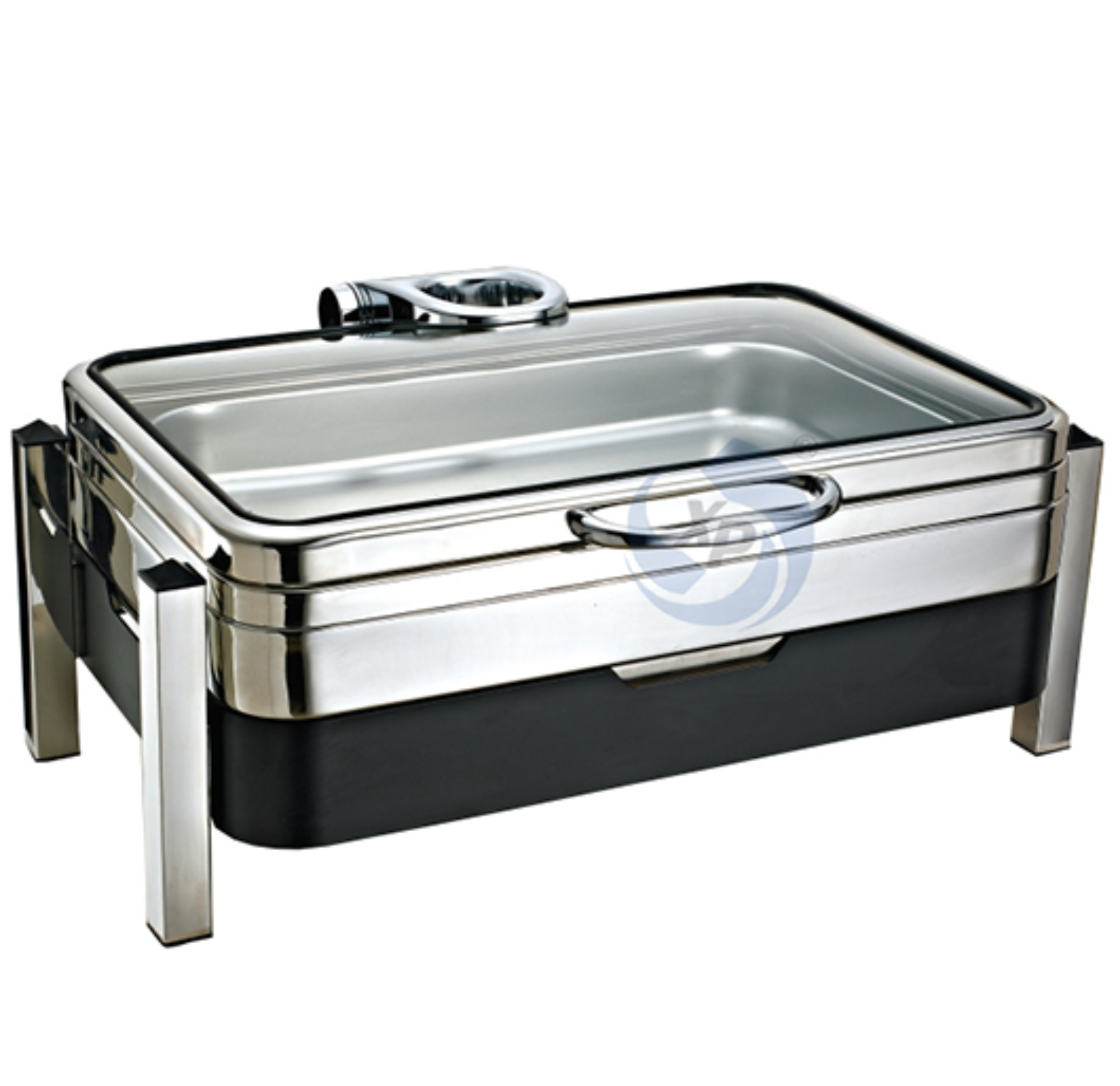 XINGPAI Hotel Buffet 304 Stainless Steel Electric Rectangular Food Warmers Chafing Dish With Visible Lid