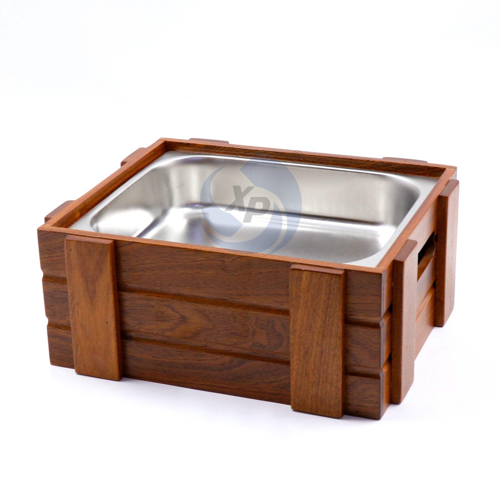 XINGPAI Hotel Supplier Catering Food Stand Display Buffet Sapele Wood Bread Fruit Basket