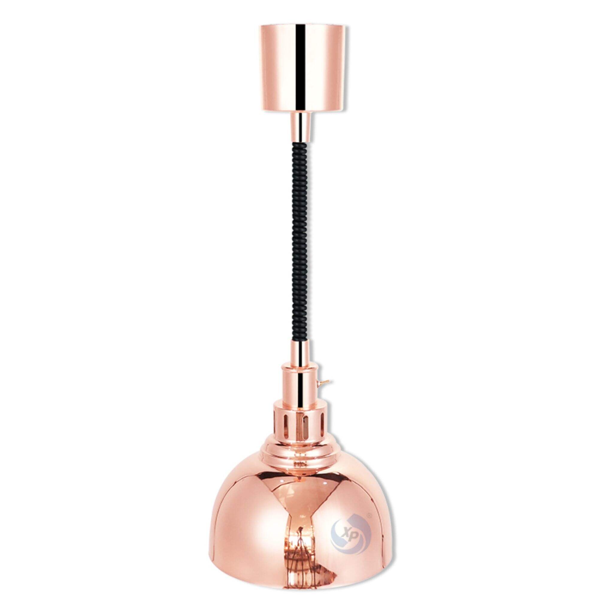 XINGPAI Factory Hot Sale Buffet Dining Equipment Rose Gold Single Head Stainless Steel Food Warmer Lamp